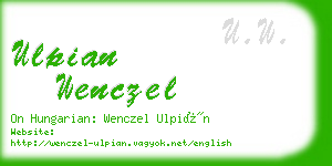 ulpian wenczel business card